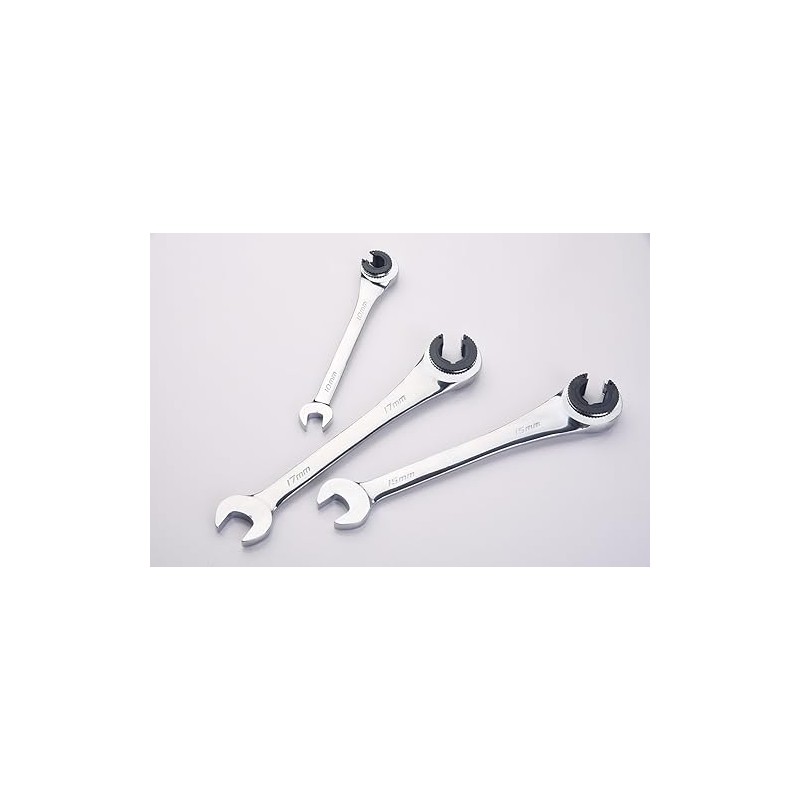 FLZOSPER 15mm Metric Fix Tubing Wrench，Fixed Head Tubing Ratchet Open