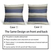 Aytipun Navy Blue Striped Pillow Covers 16x16 Set of 2