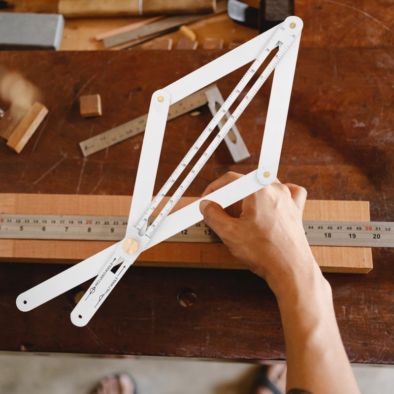 BESTonZON Protractor Made of Stainless Steel Angle Finder for Carpenters