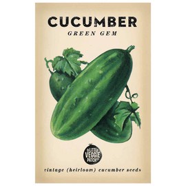 The Little Veggie Patch Co Cucumber 'Green Gem' Heirloom Seeds, 1 pack