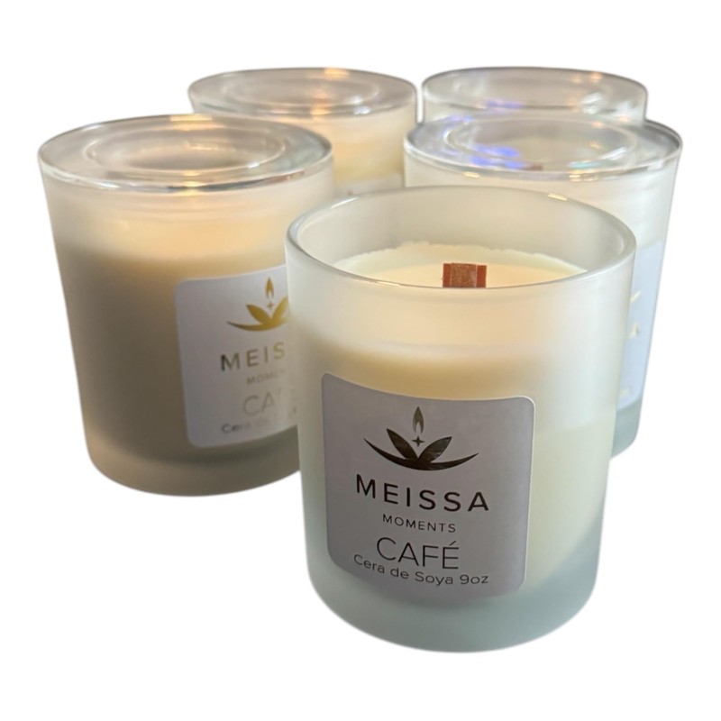 Vela Aromática de Cera de Soya 9 onzas (CAFÉ)