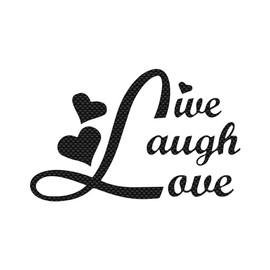 Live Laugh Love Sticker Vinyl Decal Notebook Car Window Laptop 7.5" x 4.75" (Carbon Fiber)