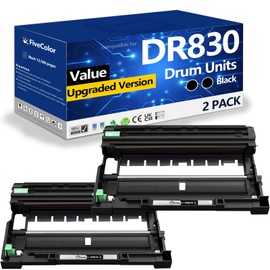 Upgraded Version DR830 Drum Unit Compatible Replacement for Brother DR-830 TN830 TN830XL Drum to use with HL-L2460DW DCP-L2640DW HL-L2480DW HL-L2400D HL-L2405W MFC-L2820DW Printer, Black with chip