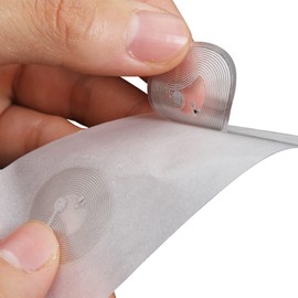 NFC Stickers Ntag213 NFC Tags 25mm White Blank NFC Circular Sticker Writable and Programmable, 144 Bytes Memory, Compatible with NFC Enabled Devices (100PCS, Round)