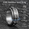 King Will 316L Stainless Steel Fidget Spinner Ring for Men