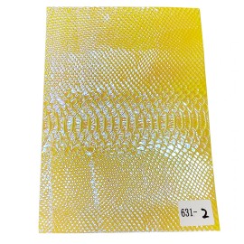 Wholesale Fancy Snake-patterned High Quality Artificial Leather for Making Handbags, Shoes and BagsColor: 631-2