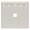 Leviton 1-Port Dual Gang QuickPort Wallplate with ID Windows, 42080-1TP,