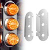 MOTOQUEEN Air Cleaner Front Light Brackets Kit for Peterbilt 3