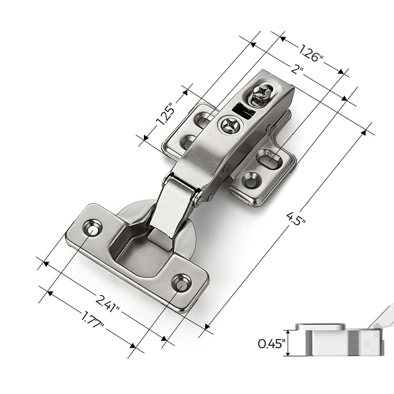Ravinte 60 Pack 30 Pairs European Kitchen Cabinet Hinges Soft