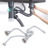 Double Sink Drain Pipe Kit, Expandable Flexible Double Kitchen Sink