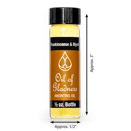 Oil of Gladness Frankincense and Myrrh Anointing Oil - Oil for Daily Prayer, Ceremonies, and Blessings 1/2 oz