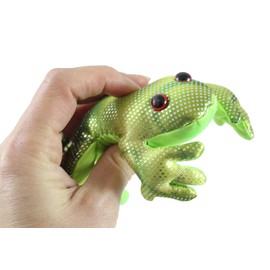 Curious Minds Busy Bags Set of 2 - Frog Sand Filled Animal Toy - Heavy Weighted Sandbag Animal Plush Bean Bag Toss - Shimmering Glitter Sensory, Stress, Fidget Toy ADHD Special Needs Soothing