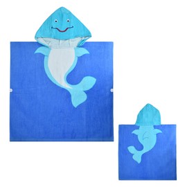 Cozlly Beach Towel Bath Poncho Children's Soft Cotton Bath Towel Bath Towel Poncho Children's Towel Cartoon Towel with Hood Hooded Towel for Children Boys Girls
