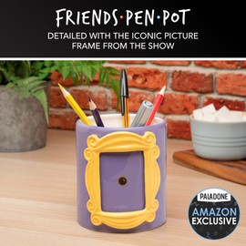 Paladone Friends Monica's Yellow Door Frame Flower Pot and Pen Holder, Ceramic