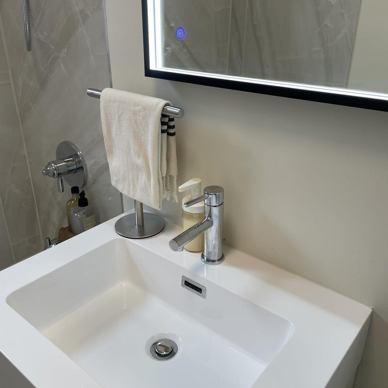 Bath Hand Towel Holder Standing, 13 Inch T-Shape Towel Bar