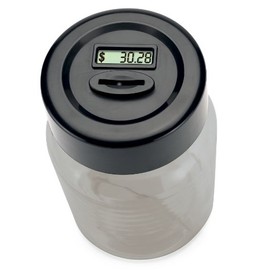Perfect Solutions Digital Coin Counting Money Jar (Red)