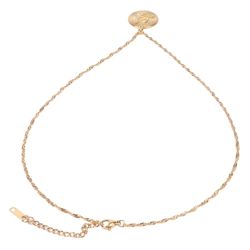 White Zircon Women Necklace Snake Pattern Electroplated Fashionable Female Pendant