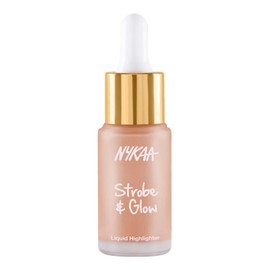 Nykaa Cosmetics Strobe and Glow Liquid Highlighter, Glazed Bronze, 0.67 oz - Highly Pigmented Glow Drops - Makeup Enriched with Gilded Pearls