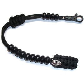 RedVex Ranger Style Cobra Pace Counter Beads Paracord/Survival 13" - Black with Metal Skull