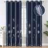 Estelar Textiler Blackout Curtains Grommet 96 Inches Long Elegant Silver