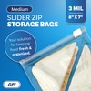 1000 Count - Slider Zip Quart Food Storage Bags, 8"