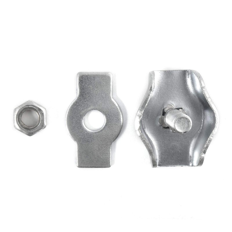 10 pcs galvanised steel simplex wire rope clip 8mm