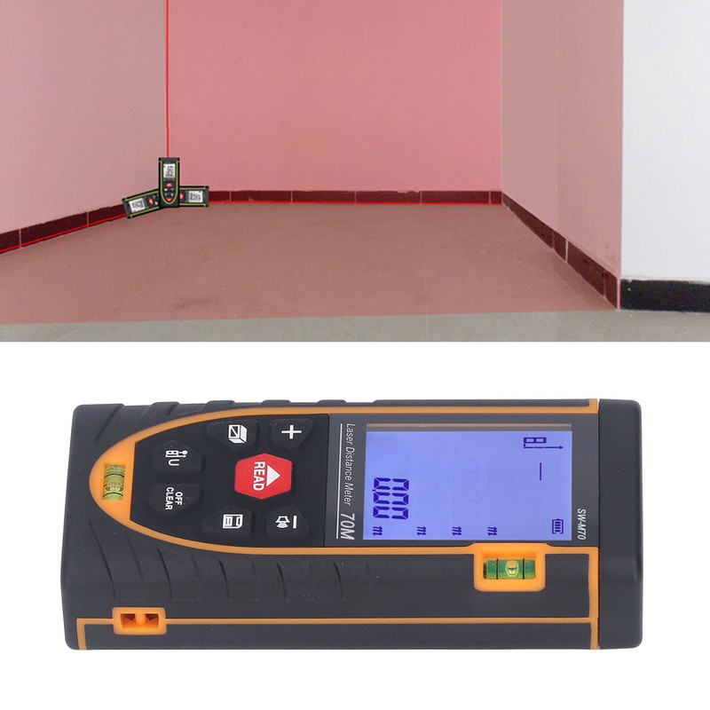 Infrared Laser Distance Meter Finder Large Backlit Screen High Accuracy