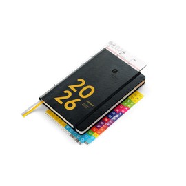 weekview compact note - the clever weekly planner personal organiser with large note section / A6+ (12 x 18 cm) (classic, black - extended 2026)