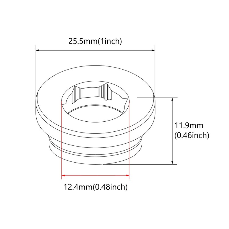 Aolemi Outdoor Shower Valve Body Plug replacement Matte Black