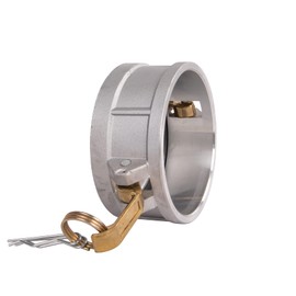 Quafwia 1 pc Aluminum Cam lock Fittings (4 inch Part DC) Cam and Groove Hose Fitting, Dust Cap Camlock fitting with Heavy Duty Brass Handles (4'', DC)