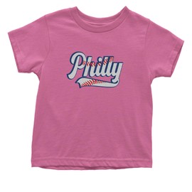 Toddler Philly Baseball Stitching 4T Raspberry T-Shirt