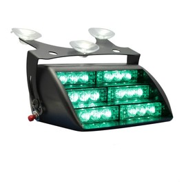18 LED Emergency Vehicle Windshield Strobe Dash Warning Light (Green)