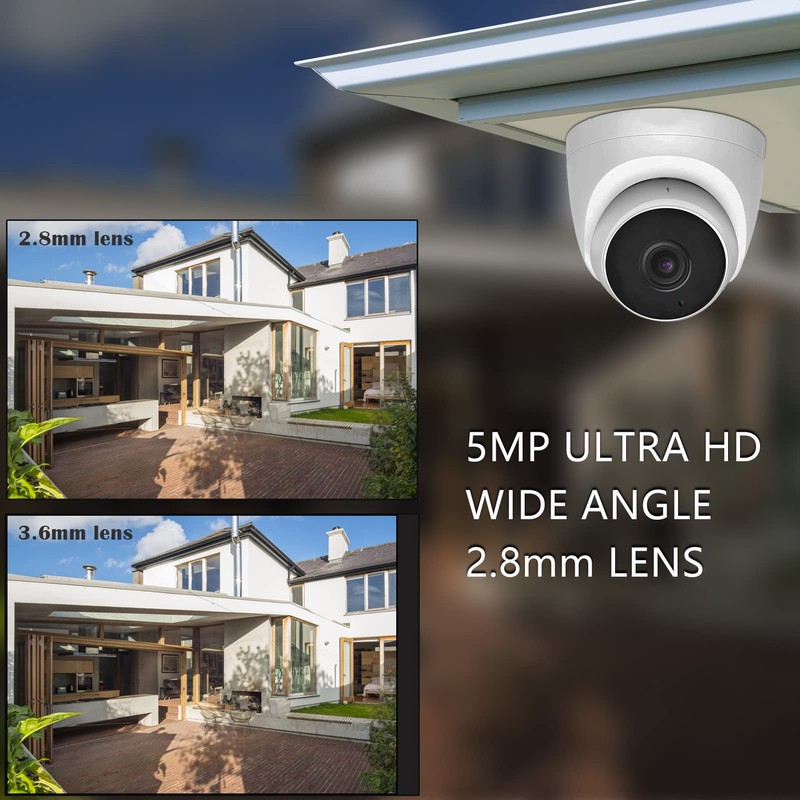 WiTi 5 Megapixel HD POE IP Camera Dome Metal for