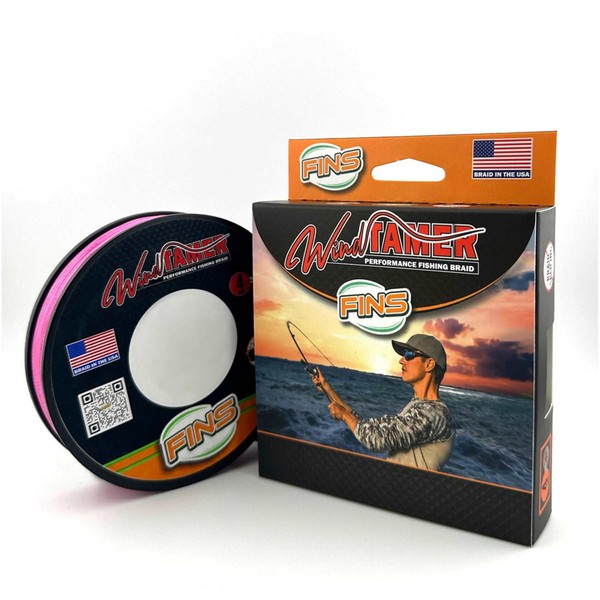 FINS Windtamer Braided Fishing Line - Versatile, Compact Braid for