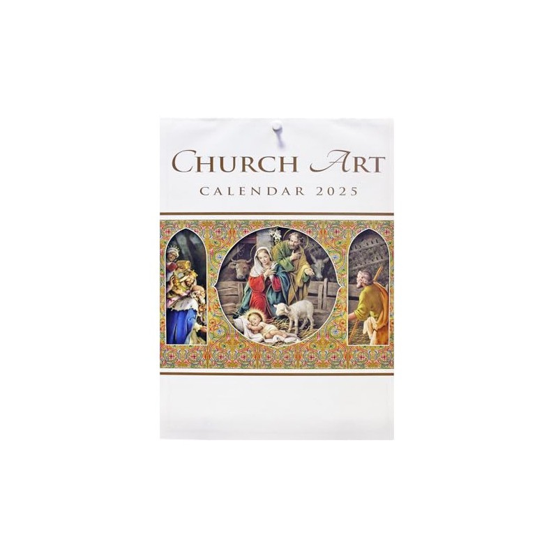 2025 Calendar Religious Church Art Wall Calendar with Bible Verses