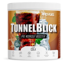 Pre-Workout Booster Cola – 360 g – Incredibly Delicious – Tunnel View Training Booster with Citrulline, Beta-Alanine, Taurine, Caffeine & Guarana – Optimal High Dose – Made in Germany – 100% Vegan