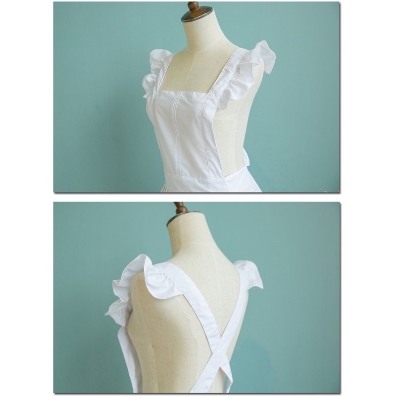 LilMents Petite Maid Ruffle Retro Apron Kitchen Cooking Cleaning Fancy