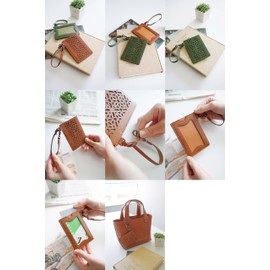 Genten GE-43988 Women's Pass Case, Genuine Leather, green (forest green)