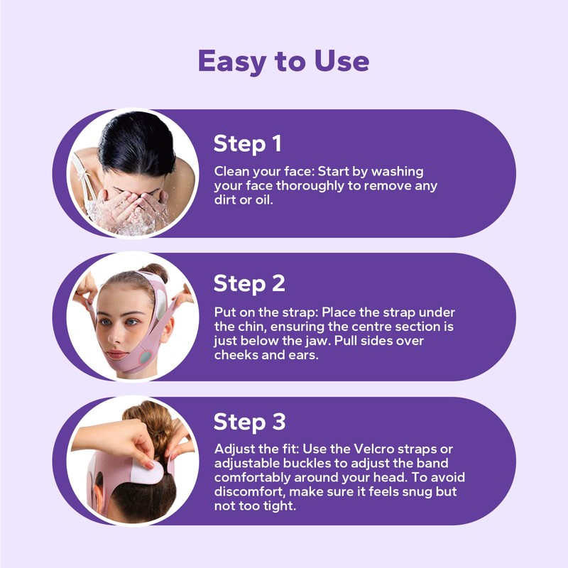 FairyFace Chinstrap for Sleeping, V-Line Lifting Chinstrap, V-Line Mask, Reusable