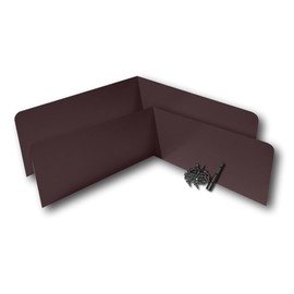 Eagle 1 Rain Gutter Valley Splash Guards, Straight or Bent (2 Per Order) Includes Screws and 1/4" Bit Driver (Oversized Bent, Royal Brown)