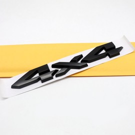 1 OEM 2019-2025 4x4 Emblem 4 x 4 Badge 3D Nameplate Decal Replacement for 1500 2500 3500 Flat Letter (Matte Black)