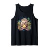 Pineapple Hedgehog Drawing Animal Art Motif Pineapple Fruit Tank Top