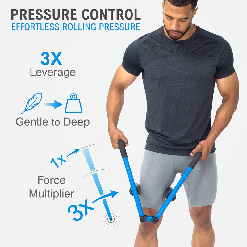 DoubleUP Roller Therapy Kit - Muscle Massager with Lever-Action Pressure