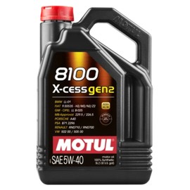 Motul 109776 8100 X-Cess Gen2 5W-40 Motor Oil 5-Liter Bottle
