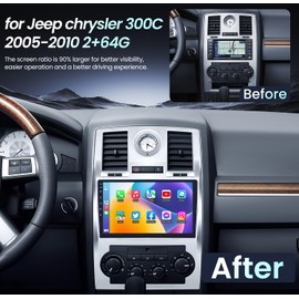 Carplay Radio for Chrysler 300C 2005-2010: 9-Inch Touchscreen Upgrade Android Stereo-Bluetooth GPS FM DSP SWC 5GWiFi HD Camera 2GB+64GB