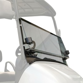 RED DOT Folding Tinted Golf Cart Windshield Compatible with EZGO RXV 2024-Up with Modular Top | 3/16 Inch Impact Resistant Acrylic with Rubber Gasket | Made in the USA