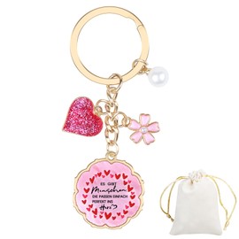 TUZELIYA Keyring Gifts for Women Inspirational Gifts for Girlfriend Girls Sisters Girlfriends Mothers Grandmothers Colleagues - Small Birthday Gifts for Women, Pink - A., Unit size