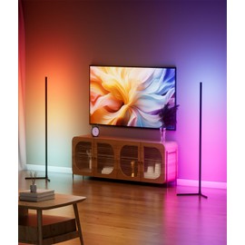 boostool 2 Pack Corner Floor Lamp, 65" RGB LED Corner Lamp, Color Changing Ambient Lighting with Music Sync - App and Remote Control LED Lamp for Bedroom, Living Room, Gaming Room