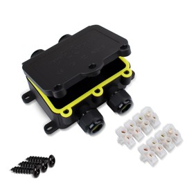 Innfeeltech LF-2068-4H Electrical Junction Box Waterproof Outdoor Waterproof Cable Junction Box 4-Way for Wire Diameter 3.5 to 10 mm