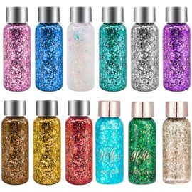 Body Glitter Maquillaje Cabello Cuerpo Brillos Colores 1pz Tono Del Maquillaje 09